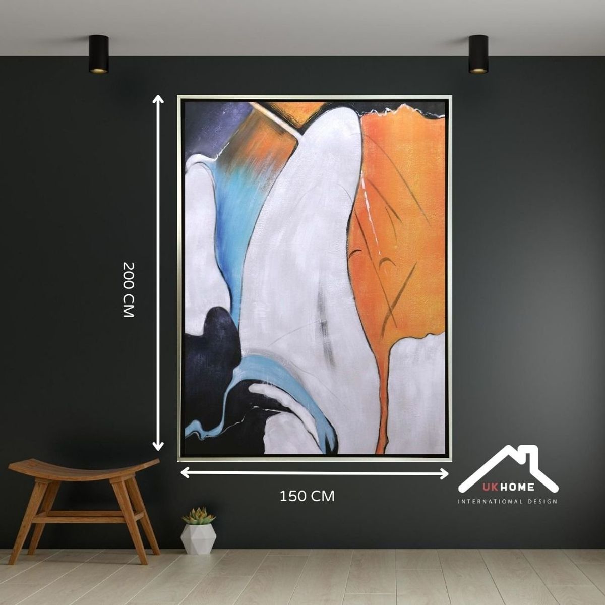 GENERICO - Cuadro decorativo abstracto 150 x 200