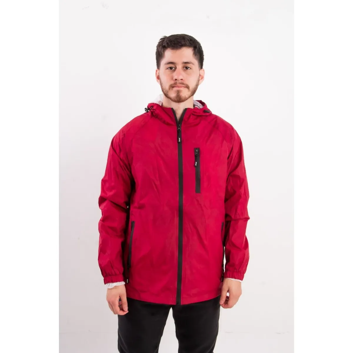 LIKE SHOP - Chaqueta Hombre Corta Viento Impermeable Parka Liviana Colores 9283