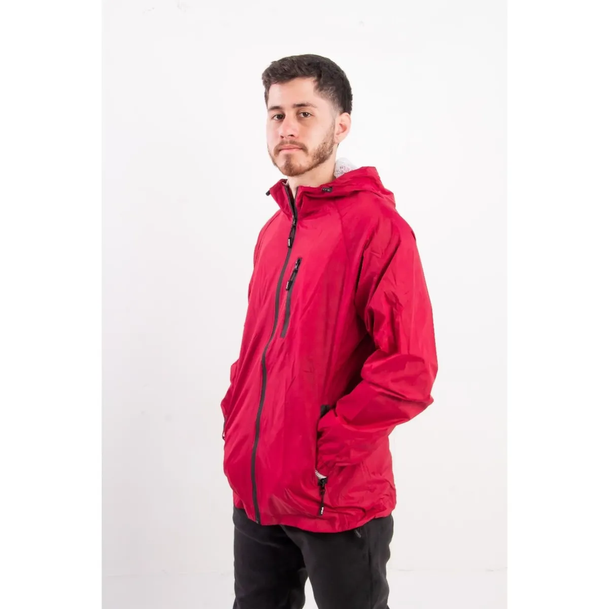 LIKE SHOP - Chaqueta Hombre Corta Viento Impermeable Parka Liviana Colores 9283