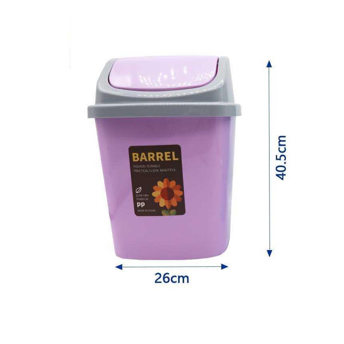 GENERICO - Papelero Basurero Plástico Tapa