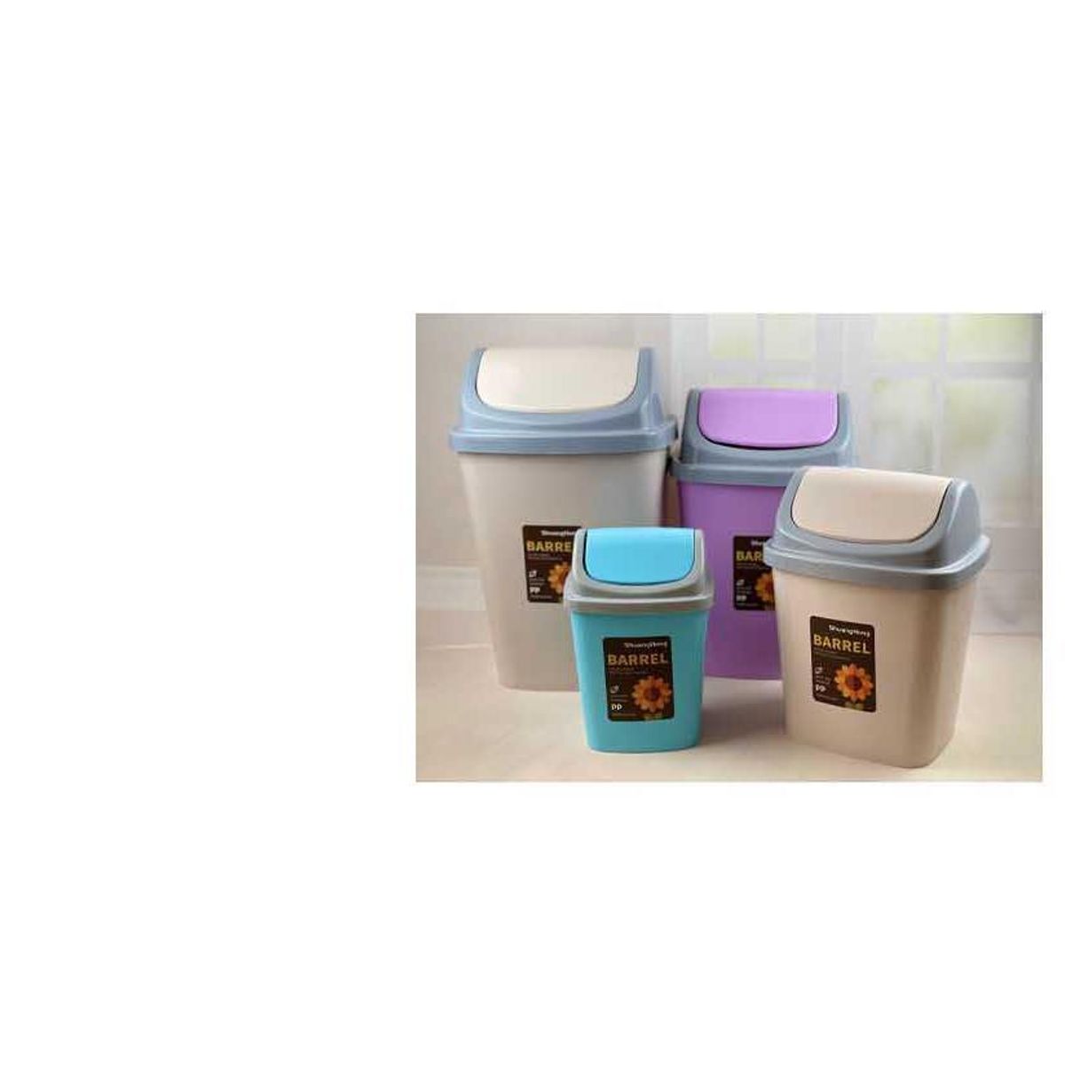 GENERICO - Papelero Basurero Plástico Tapa