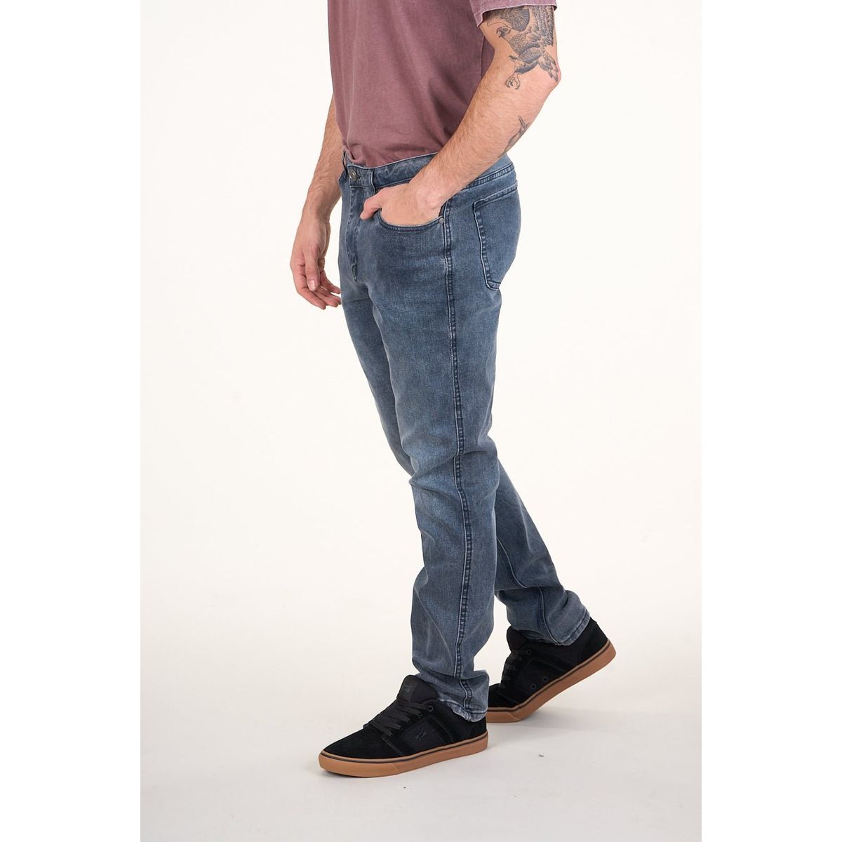 POLEMIC - Jeans Denim Slim Fit Gris wi4732 Polemic
