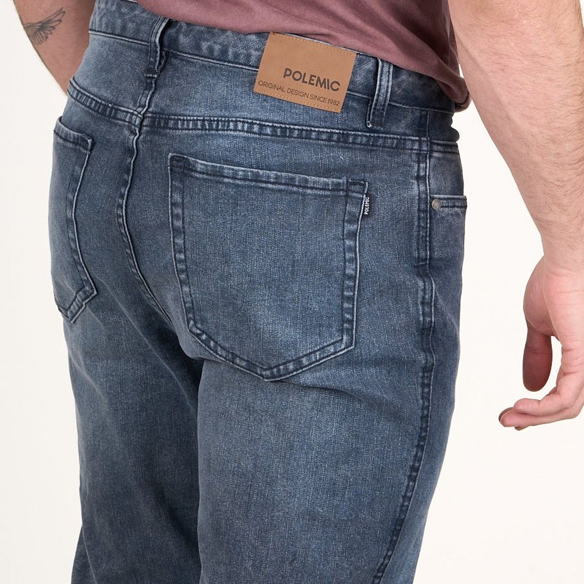 POLEMIC - Jeans Denim Slim Fit Gris wi4732 Polemic