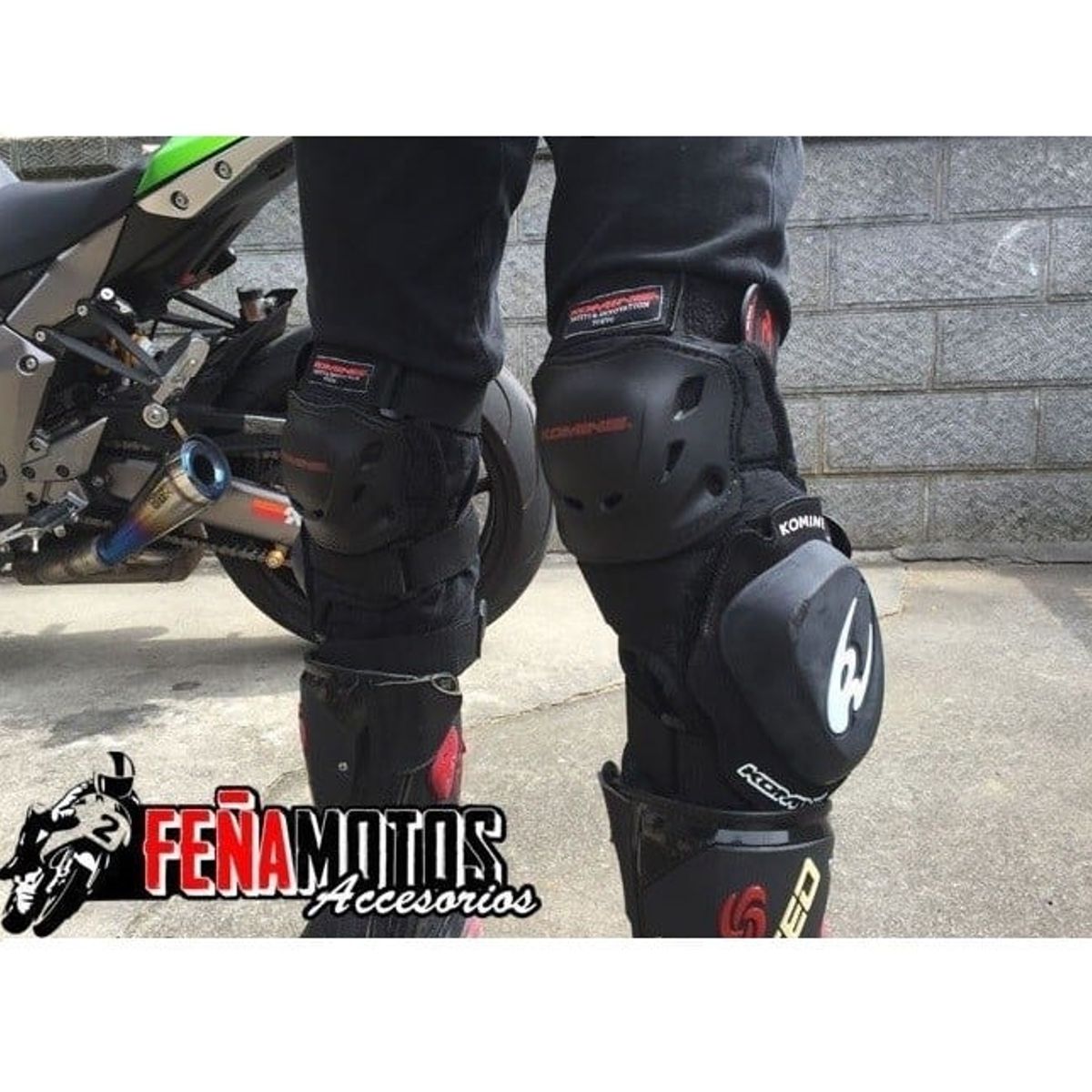 GENERICO - Rodilleras Komine con slider para motos