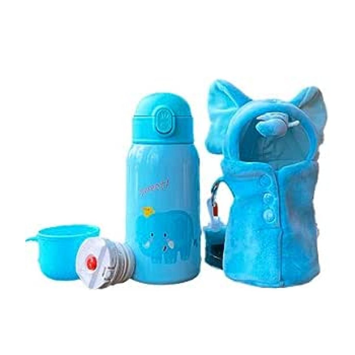 GENERICO - Botella De Agua Infantil 500ml Diseño Elefante Azul