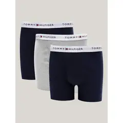 TOMMY HILFIGER - Pack De 3 Boxer Con Logo Azul