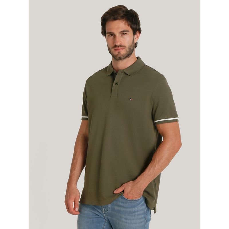 TOMMY HILFIGER - Polo Under Placket Regular Fit Verde Tommy Hilfiger_.