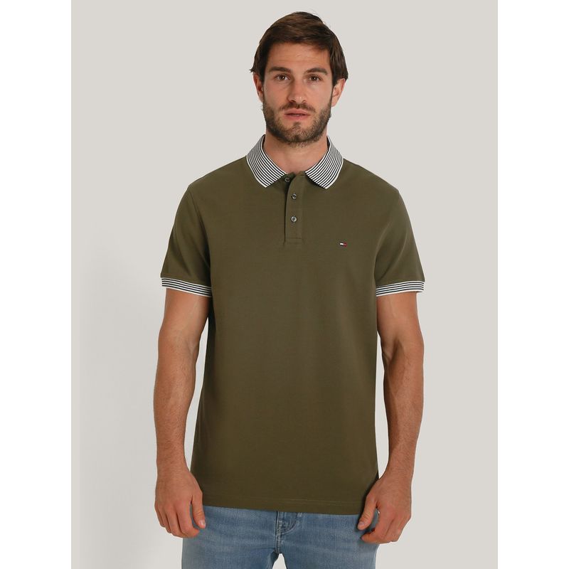 TOMMY HILFIGER - Polo Con Rayas Regular Fit Verde Tommy Hilfiger_.