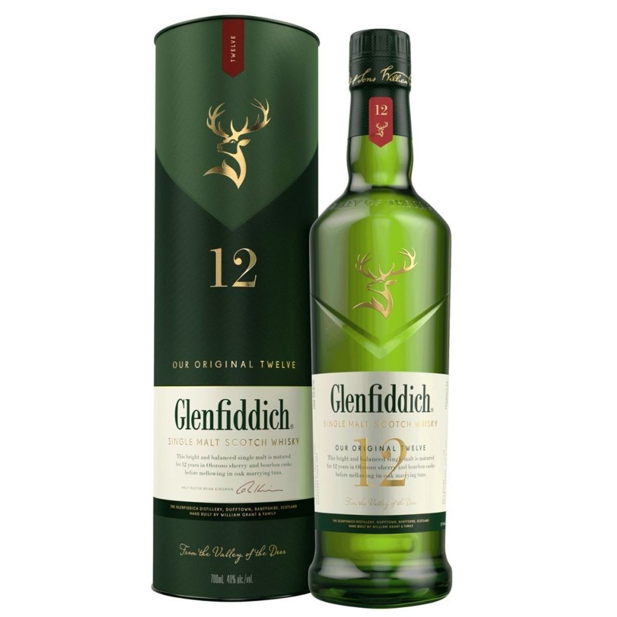 GLENFIDDICH - GLENFIDDICH 12 AÑOS SINGLE MALT 750CC
