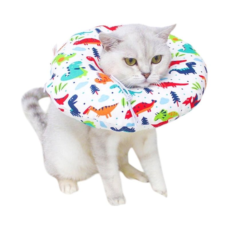 DEFENSOR FOREVER - Collar Isabelino Tela Acolchado Gato Perro Pequeño Talla M