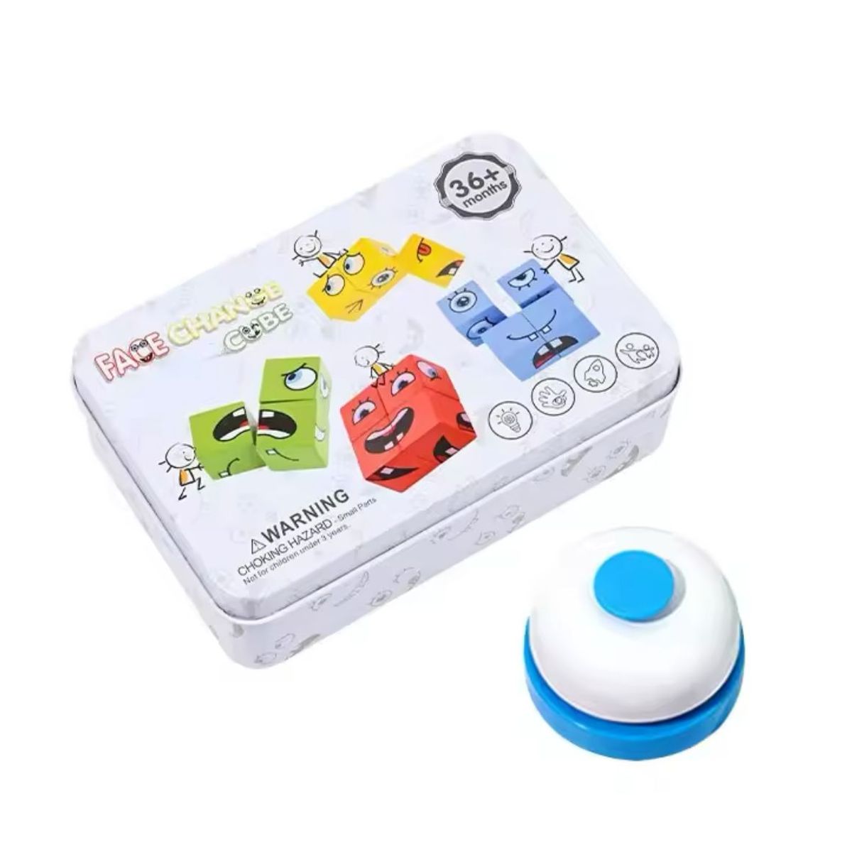 GENERICO - Juego De Cubos Armar Caras Con Timbre Face Change Rompecabez