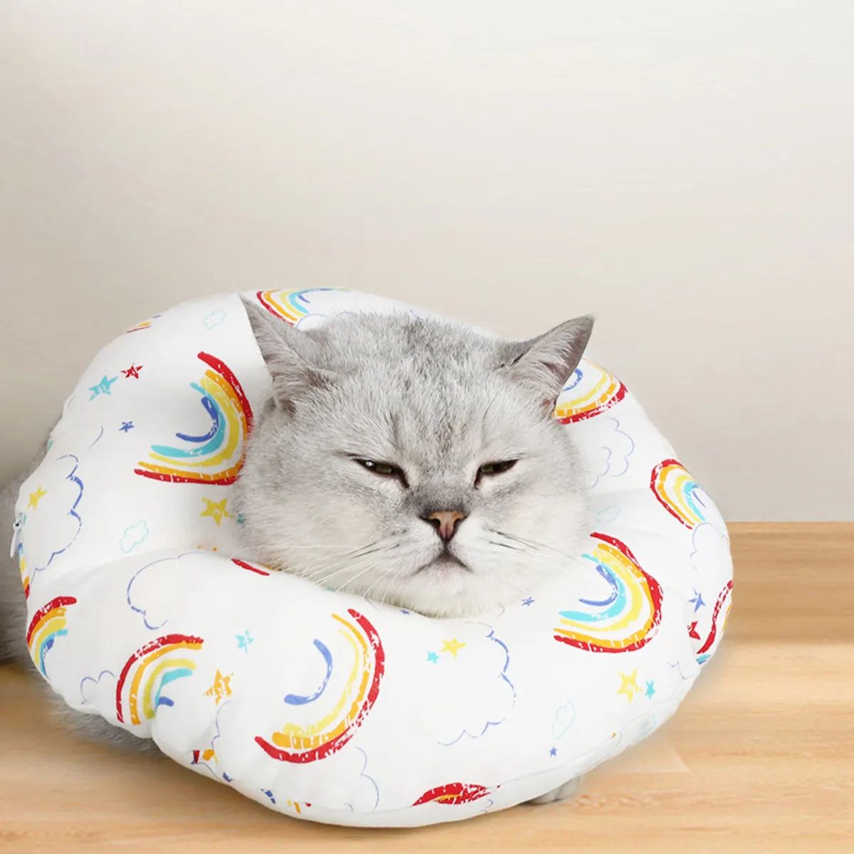 DEFENSOR FOREVER - Collar Isabelino Tela Acolchado Gato Perro Pequeño Talla M