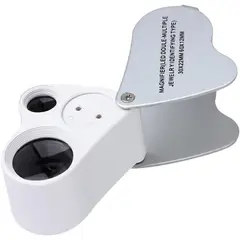 GEN - Lupa Doble Microscopio Plegable Luz Led Joyeria