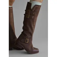 GIANI DAFIRENZE - Bota Mujer De Cuero Carpintero Café C20