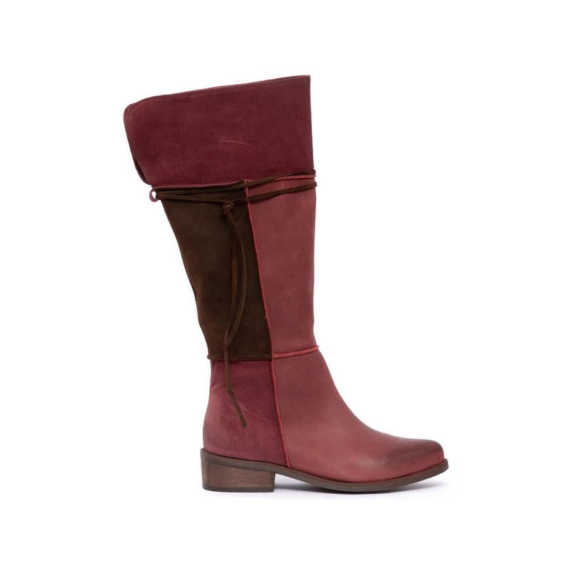 GIANI DAFIRENZE - Bota Mujer De Cuero Jade Burdeo C5