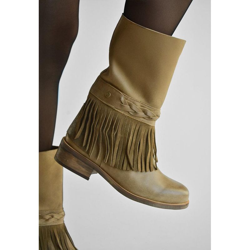 GIANI DAFIRENZE - Bota Mujer De Cuero Teodora Taupe C2