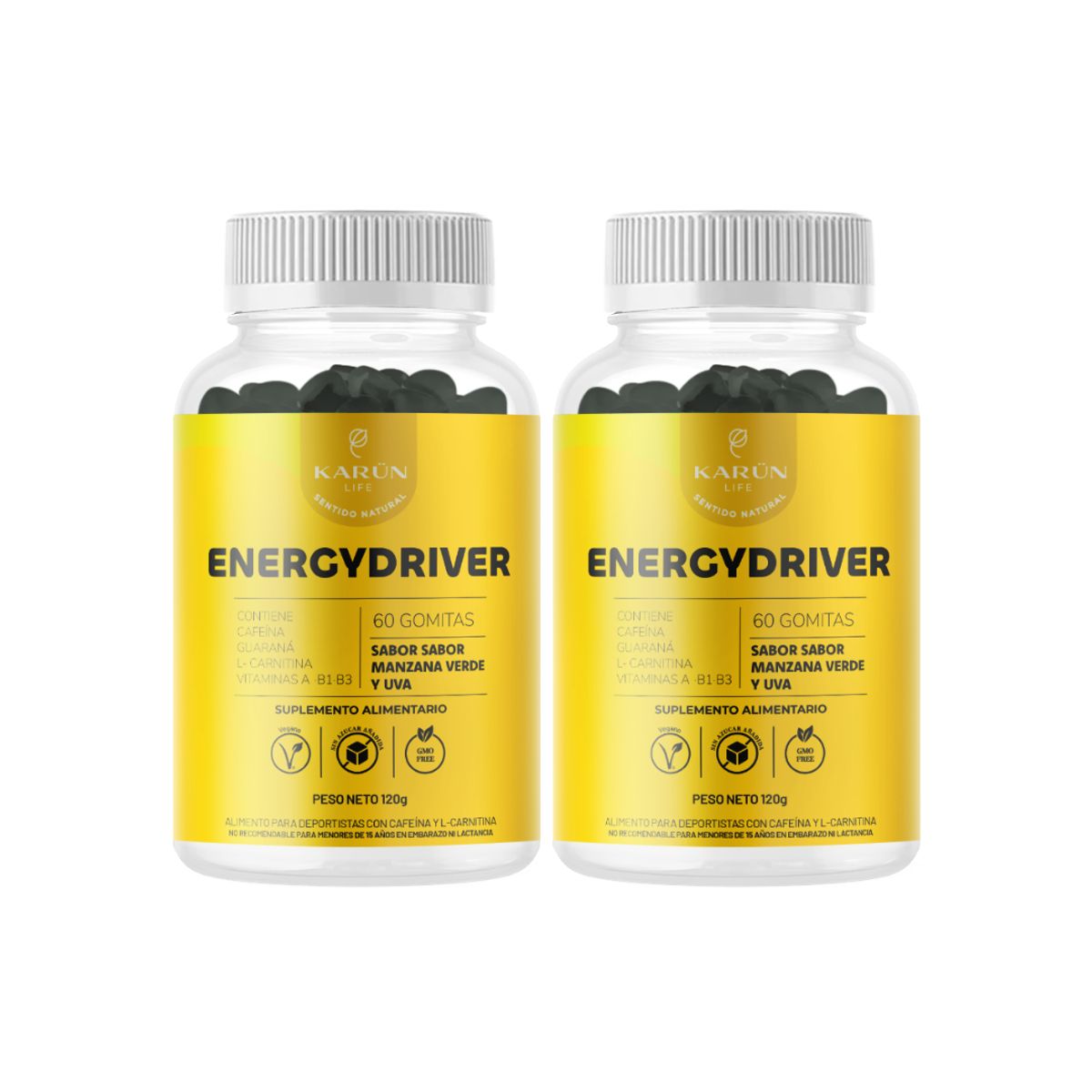 KARUNLIFE - Pack x2 Gomitas Energy Driver 120 Un Karun Life
