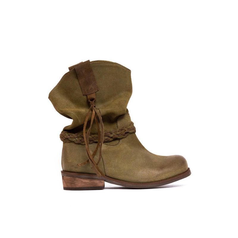 GIANI DAFIRENZE - Bota Mujer De Cuero Camila Verde C3