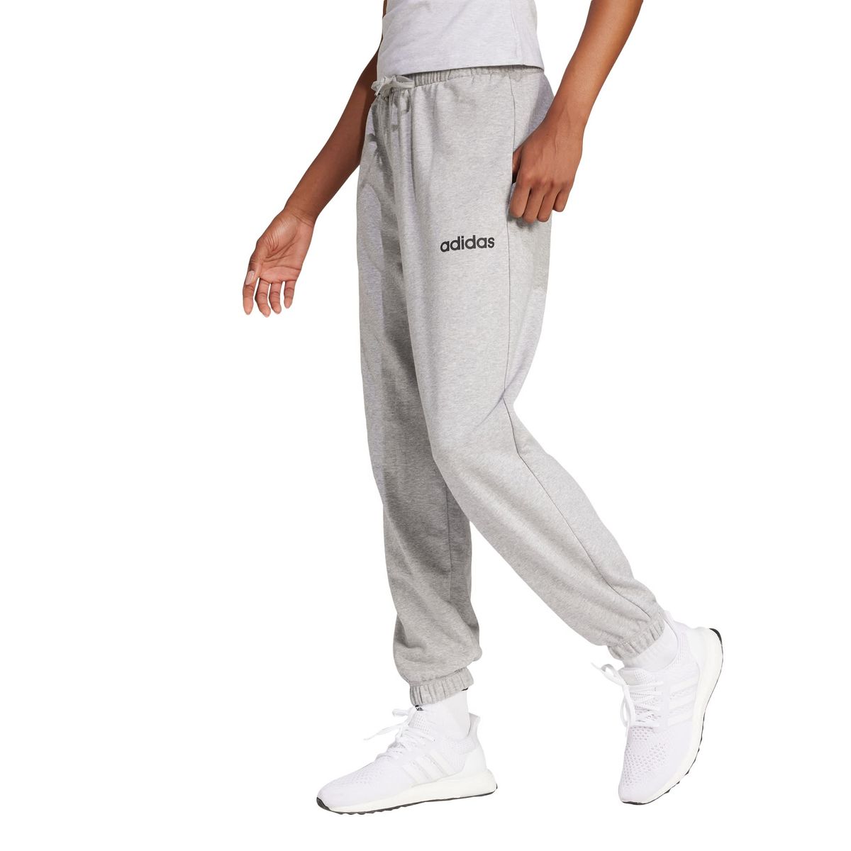 ADIDAS - Pantalón Essentials Linear Algodón Perchado Puños Ajustados