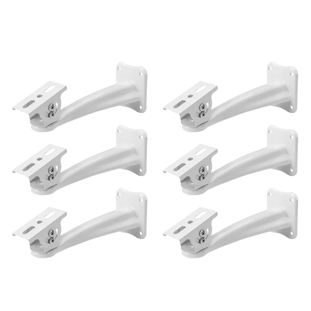 GENERICO - PACK 6 SOPORTES PARA CAMARA SEGURIDAD DE METAL