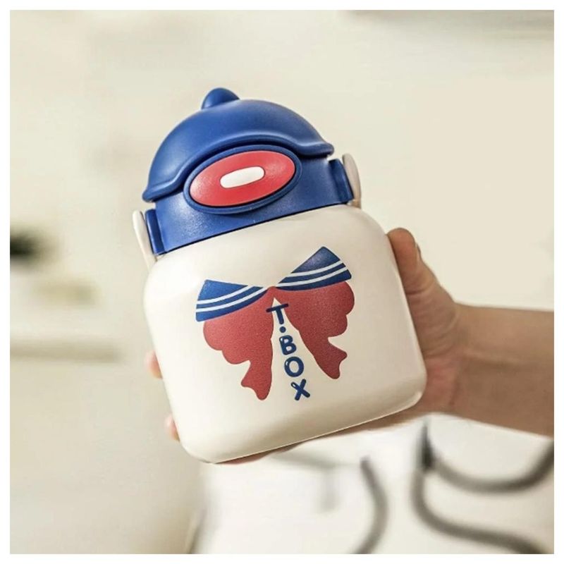 GENERICO - Termo De Agua 710ml Acero Inoxidable Diseño Lazo Azul Rojo