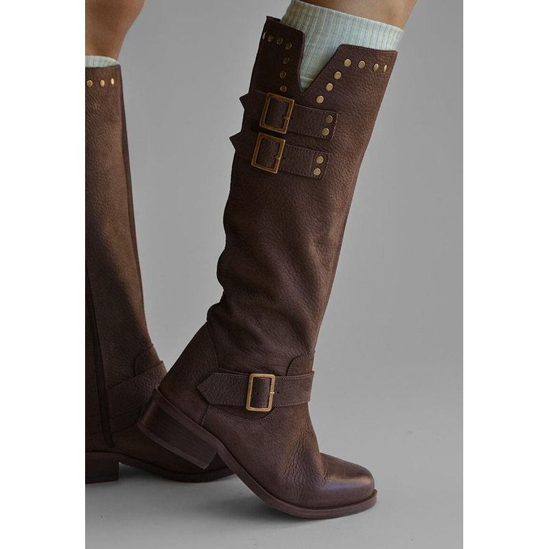 GIANI DAFIRENZE - Bota Mujer De Cuero Carpintero Café C20