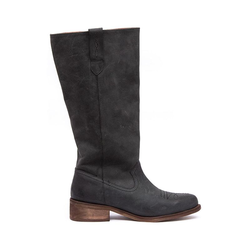 GIANI DAFIRENZE - Bota Mujer De Cuero Fatima Negro C1