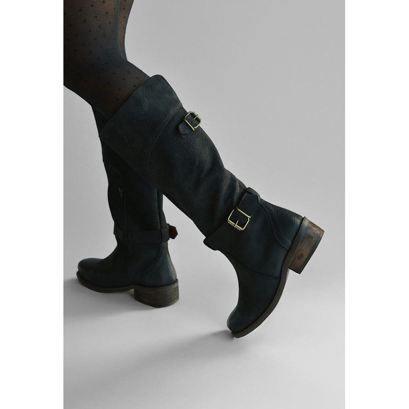 GIANI DAFIRENZE - Bota Mujer De Cuero Harriet Negro C1
