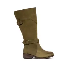 GIANI DAFIRENZE - Bota Mujer De Cuero Harriet Verde C3.