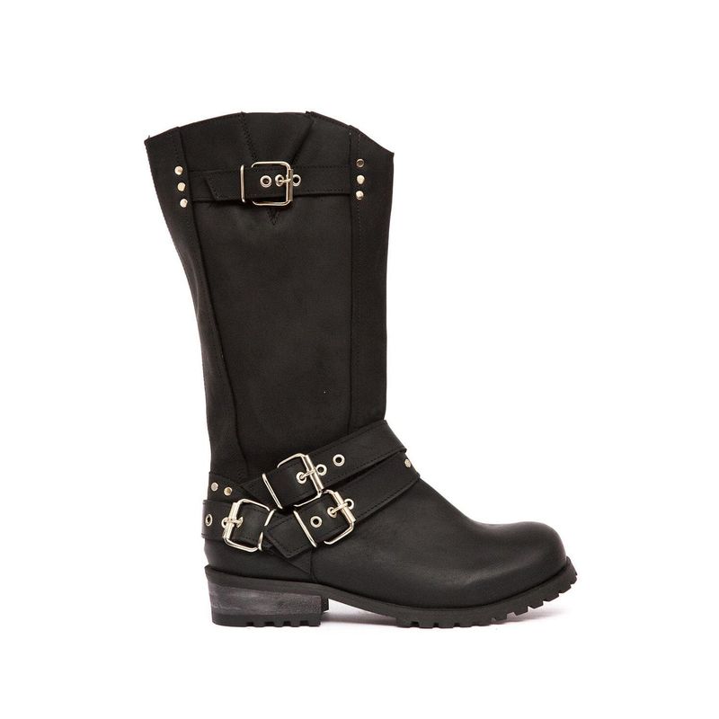 GIANI DAFIRENZE - Bota Mujer De Cuero Olivia Negro C2