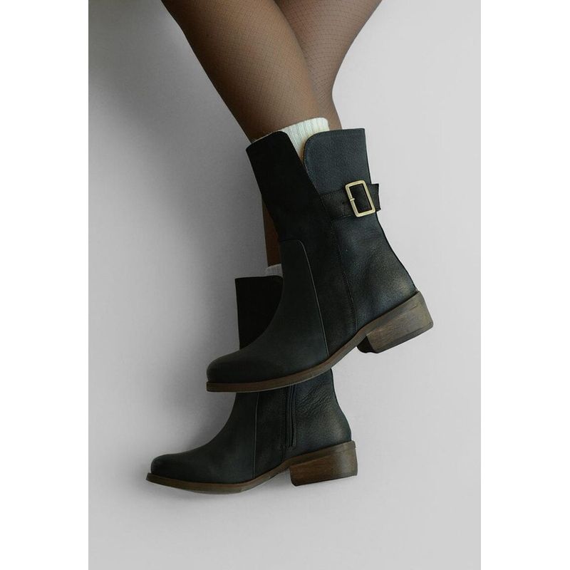 GIANI DAFIRENZE - Bota Mujer De Cuero Maya Negro C1