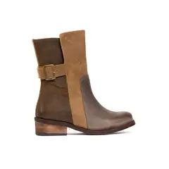 GIANI DAFIRENZE - Bota Mujer De Cuero Maya Gris Taupe C2