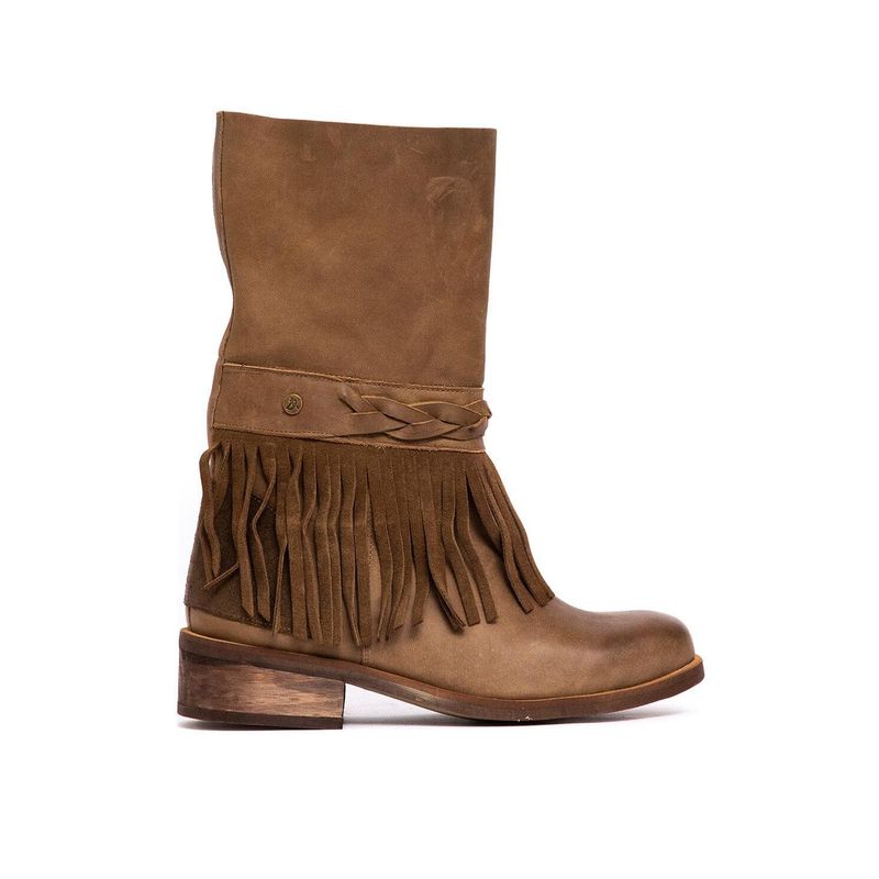 GIANI DAFIRENZE - Bota Mujer De Cuero Teodora Taupe C2