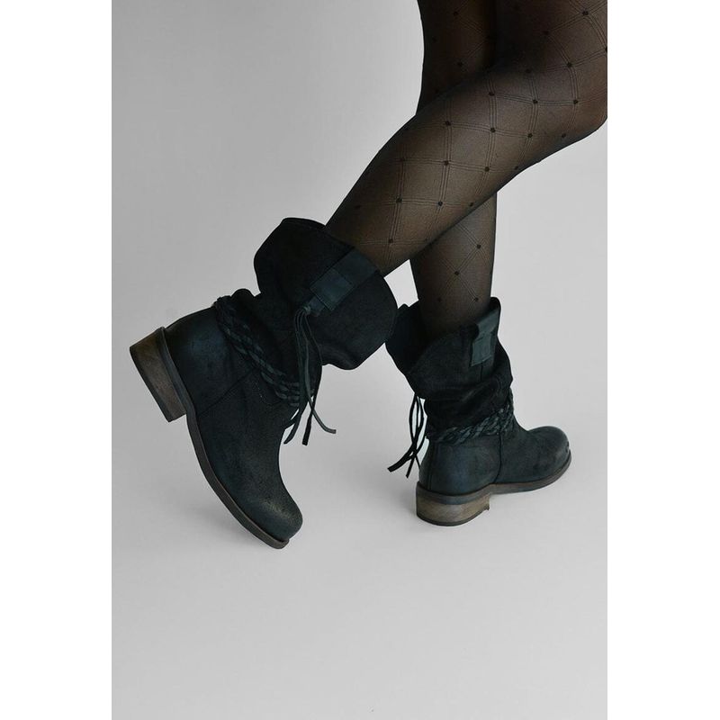 GIANI DAFIRENZE - Bota Mujer De Cuero Camila Negro C1.
