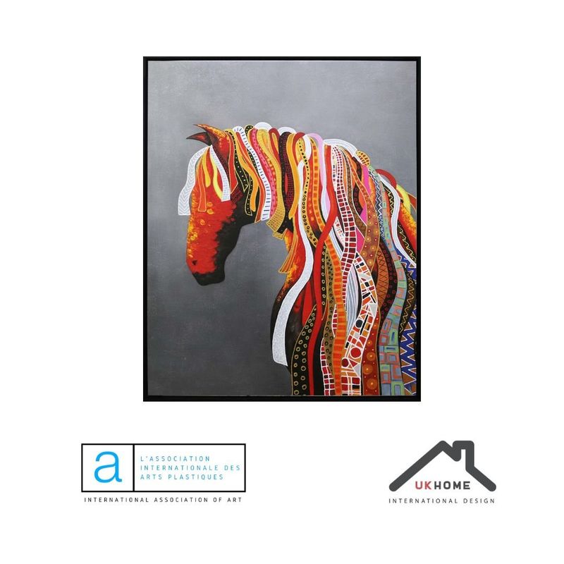 GENERICO - Cuadro decorativo Caballo abstracto 140 x 180