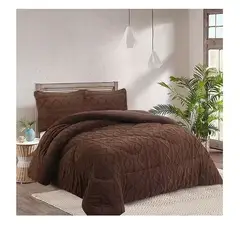 GENERICO - Cobertor Cubrecama de Invierno Plush con Chiporro 2 plazas Trenzado