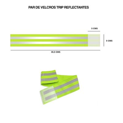 Imagen 2 del producto PAR DE VELCROS REFLECTANTE NEON