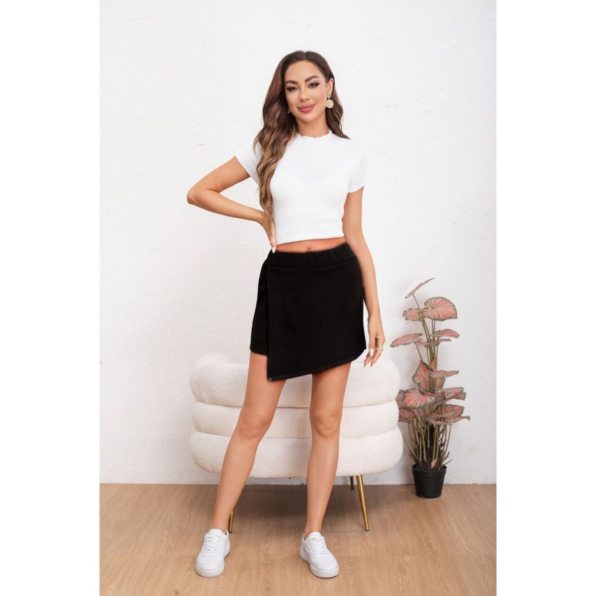 LIKE SHOP - Mini Falda Short Mujer Liso Juvenil Casual Tendencia 0124