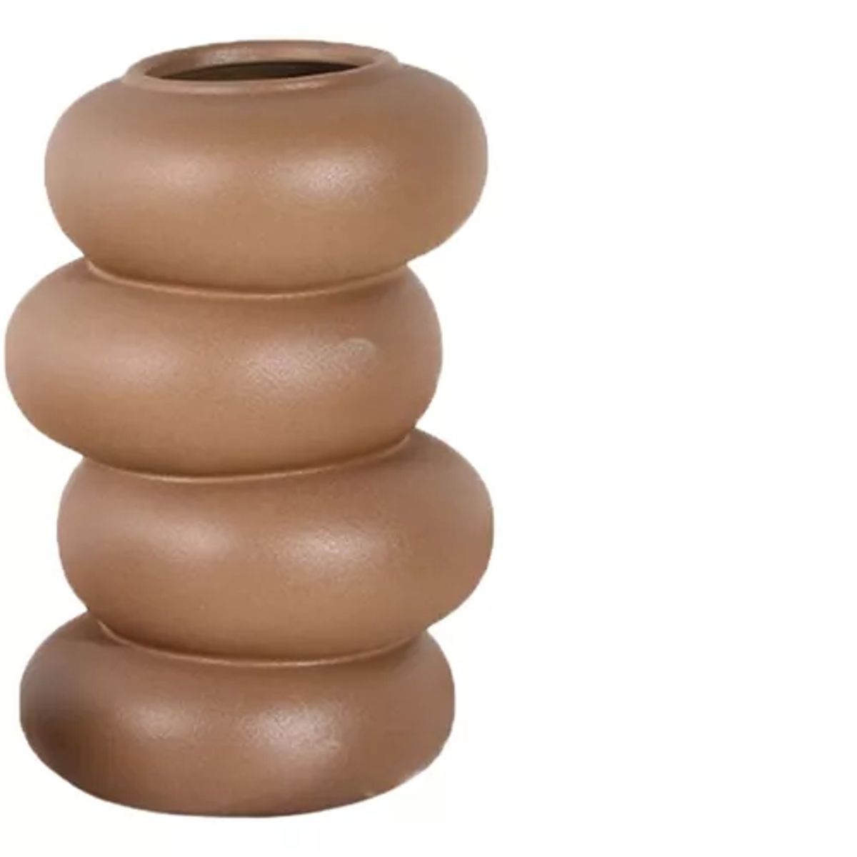 GENERICO - Florero Vintage Cerámica Cintura 16x14x23cm CAFE