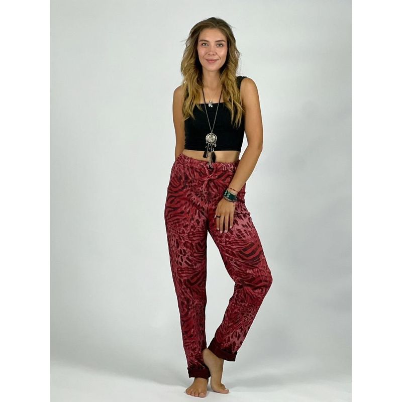 ENIGMATICA BOUTIQUE - Jogger Elasticado Trevira Print Café Enigmática