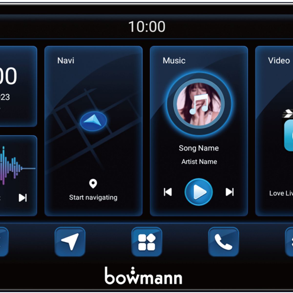 BOWMANN - Radio Auto Android Bowmann 2 Din 9'' Hd Wifi Gps Dd-6850a