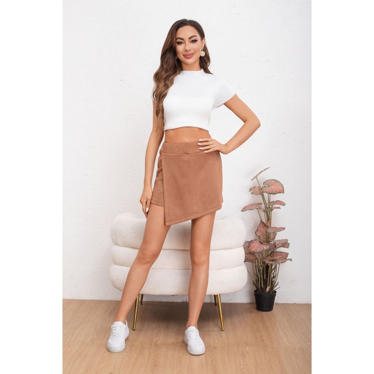 LIKE SHOP - Mini Falda Short Mujer Liso Juvenil Casual Tendencia 0124