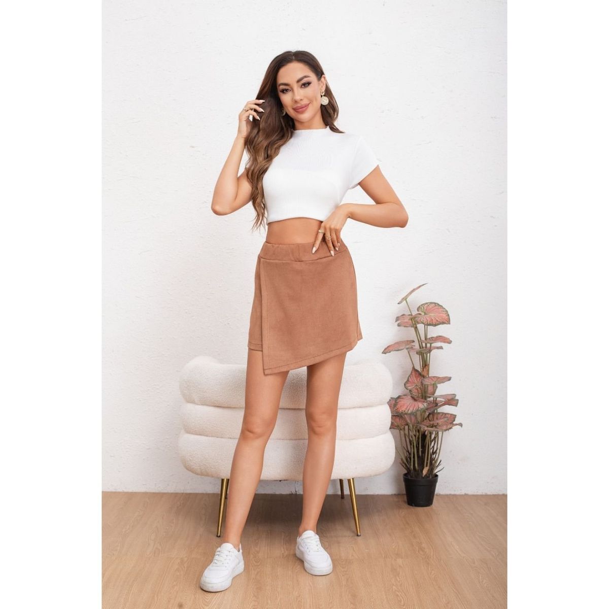LIKE SHOP - Mini Falda Short Mujer Liso Juvenil Casual Tendencia 0124