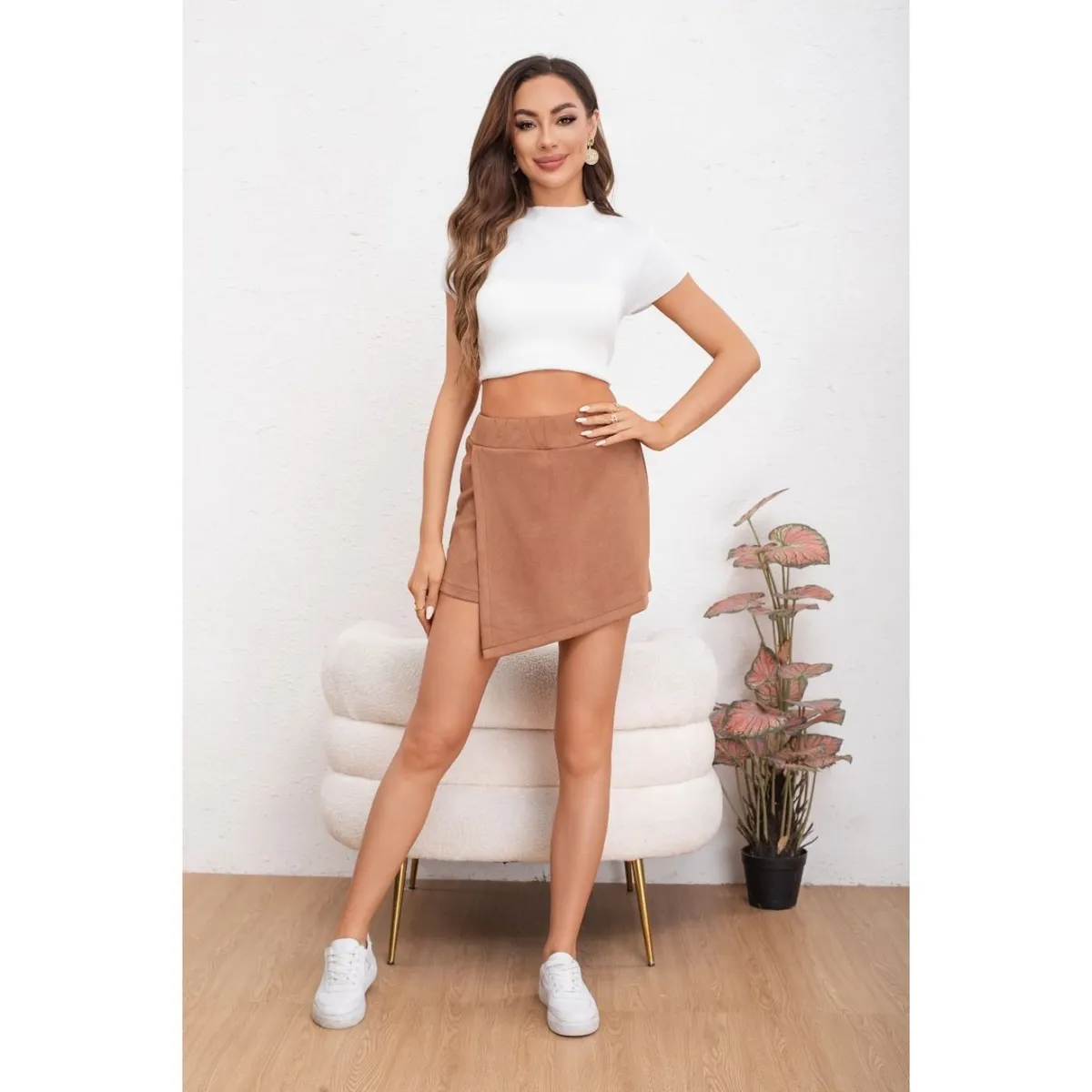 LIKE SHOP - Mini Falda Short Mujer Liso Juvenil Casual Tendencia 0124