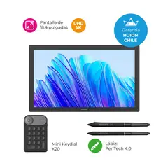 HUION - Tableta Gráfica Monitor Kamvas Pro 19 con 2 Lápices y Keydial