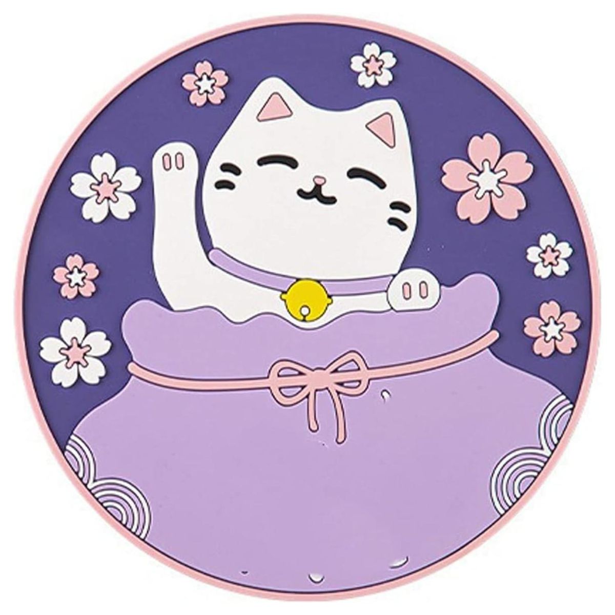 GENERICO - Posavasos 16cm Antideslizante Diseño Morado