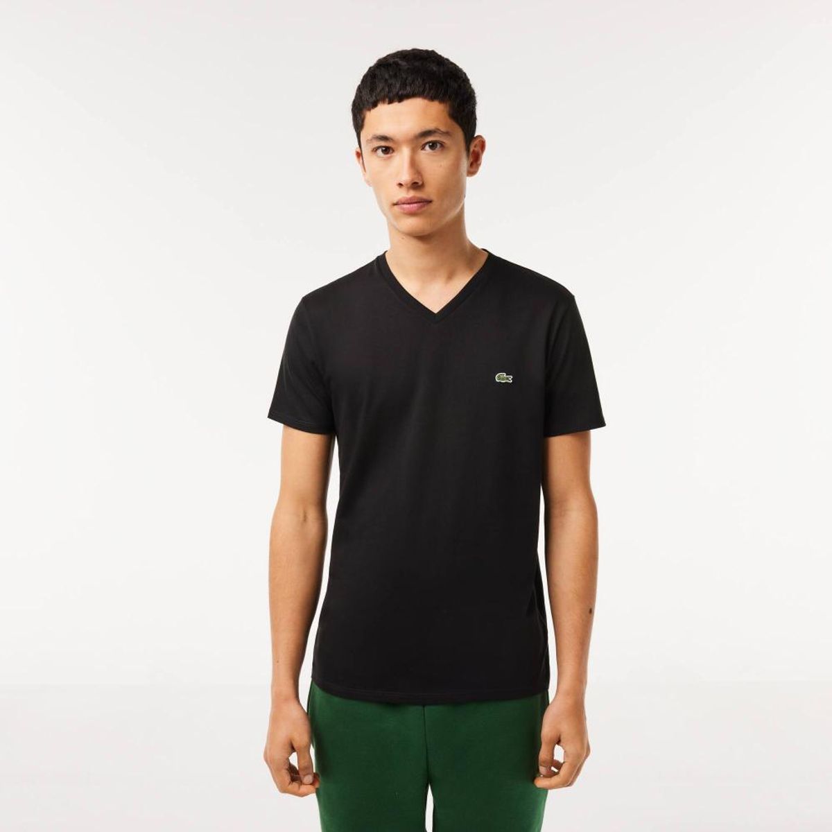LACOSTE - Polera Cuello V Hombre Lacoste TH6710