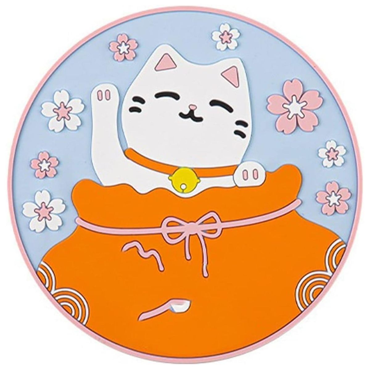 GENERICO - Posavasos 16cm Antideslizante Diseño Naranja