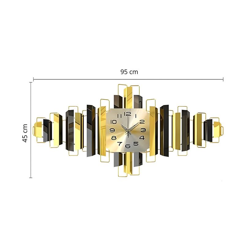 GENERICO - Reloj Metálico De Muro 95cm x 45cm Diseño Moderno
