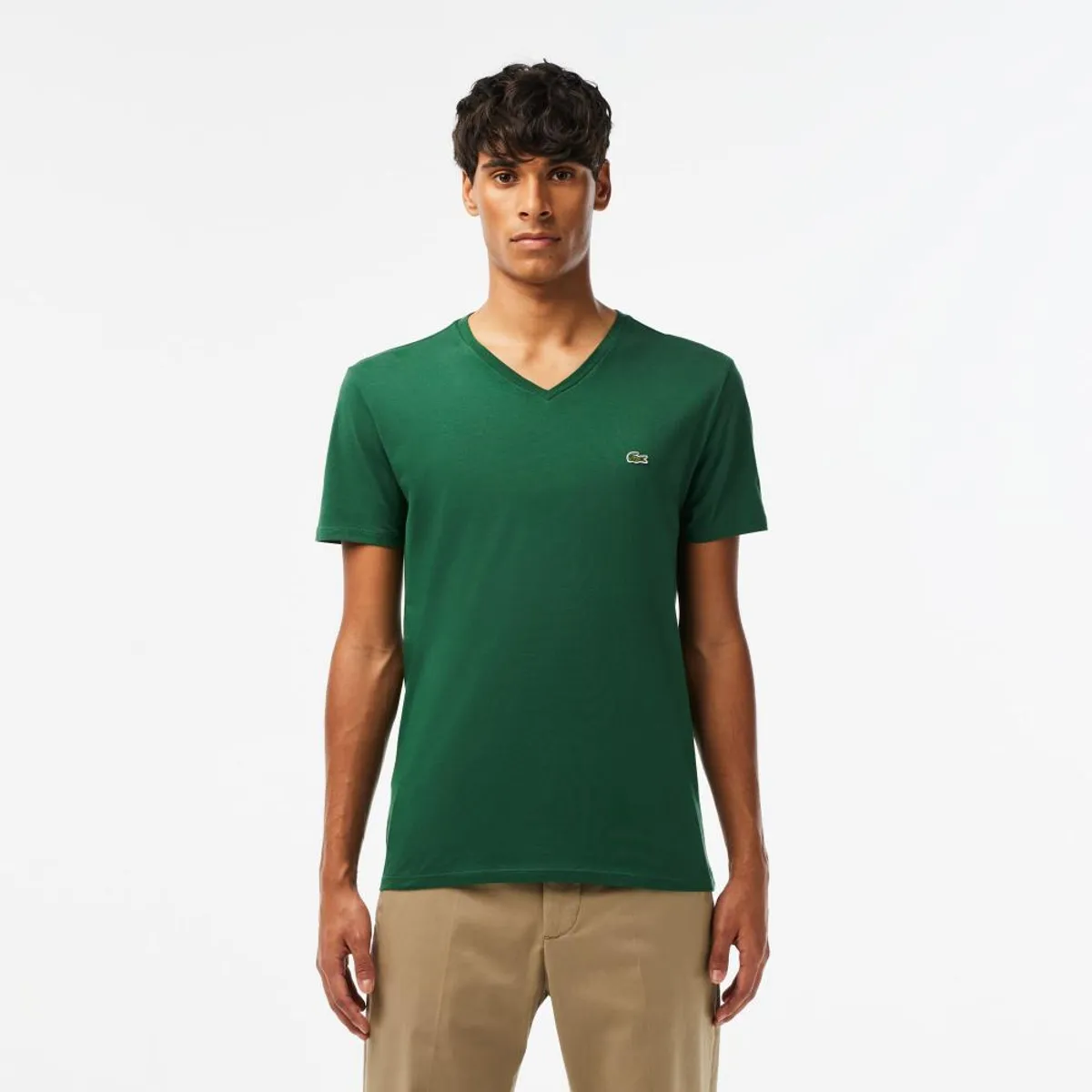 LACOSTE - Polera Cuello V Hombre Lacoste TH6710